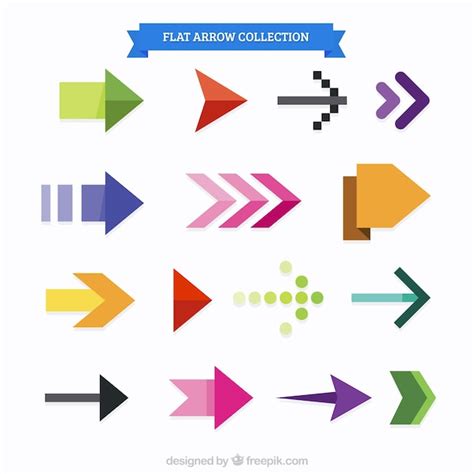 Collection Of Modern Arrow In Flat Design Vector Free Download