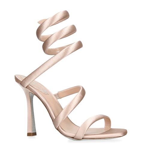 Womens Ren Caovilla Nude Satin Cleo Heeled Sandals Harrods Uk