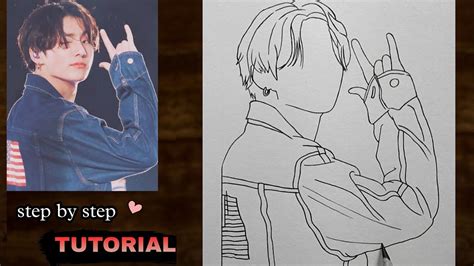 How To Draw Jungkook Step By Step Bts Easy Drawing Tutorial