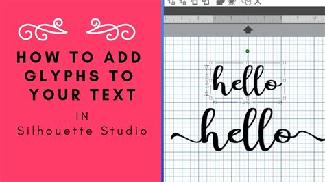 Adding Glyphs To Your Text In Silhouette Studio Youtube