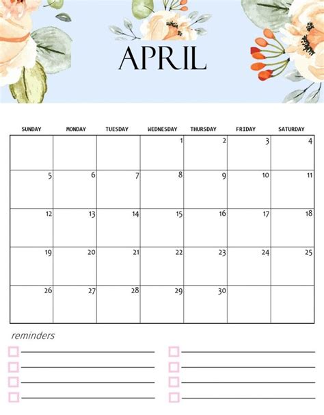 Cute April 2020 Calendar Printable Free Printable Calendar Templates