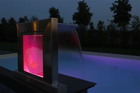 Pool Fountain Led Stainless Steel Couture Outdoor