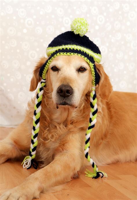 Dog Hat Ear Flap Dog Hat Dog Beanie Pom Pom Hat For Dogs Etsy