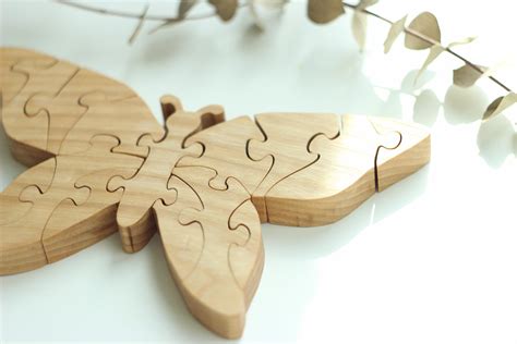 Wooden Puzzle Butterfly Puzzles For Adults Etsy