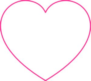 Pink Blank Heart Clip Art At Clker Vector Clip Art Online