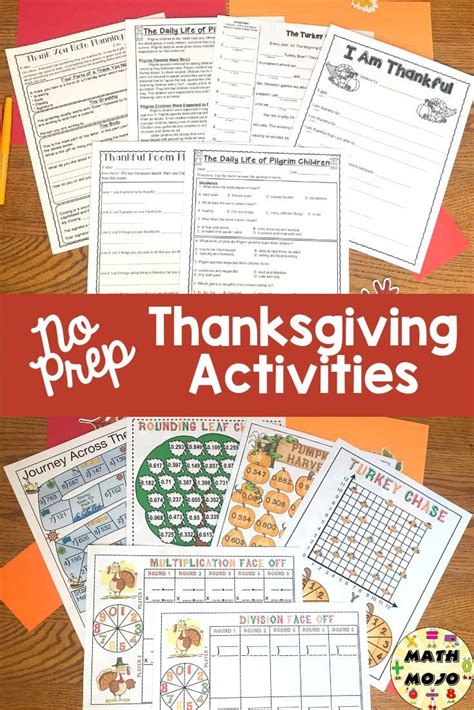 Fun Thanksgiving Activities For 5th Graders
