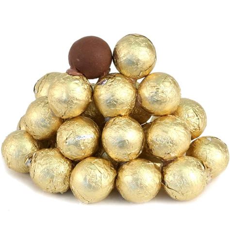 Gold Foiled Milk Chocolate Balls • Foiled Milk Chocolate Balls • Bulk