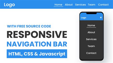 Responsive Navigation Bar HTML CSS JS Coding Artist