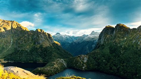 1920x1080 New Zealand Fiordland National Park Mountains Lake 1080p