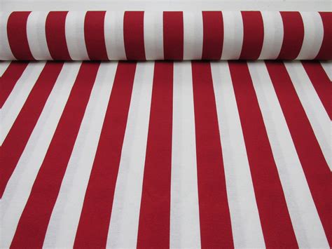 Red White Striped Fabric Sofia Stripes Curtain Upholstery Material
