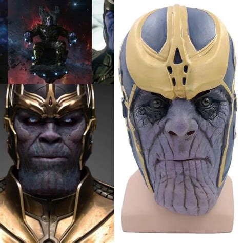 Halloween New 2018 Avengers Infinity War Thanos Cosplay Helmet Mask Full Latex Xmas T In