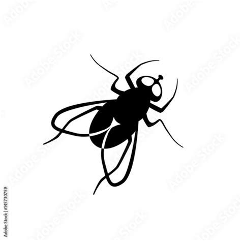 Black Flat Fly Vector Icon Stock Image And Royalty Free Vector Files