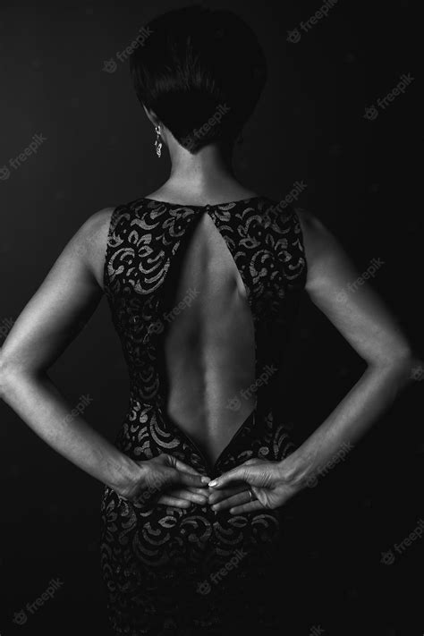 Premium Photo Sexy Woman Stands With Her Back To The Camera