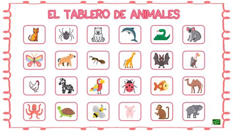 Tablero Animales 1 Orientación Andújar Recursos Educativos