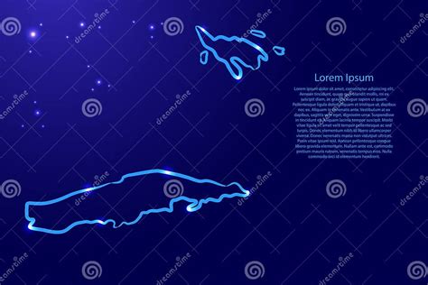 Spanish Virgin Islands Map From The Contour Classic Blue Color Brush