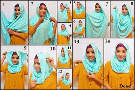 1001 Tutorial Cara Menggunakan Jilbab Pashmina Segi Empat Untuk Wajah