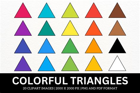 Colorful Triangle Cliparts