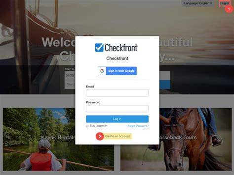 Customer Accounts Creating An Account Checkfront Support