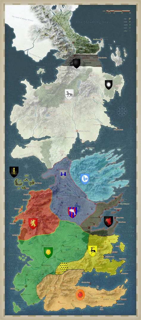 Westeros Map Game Of Thrones Pinterest