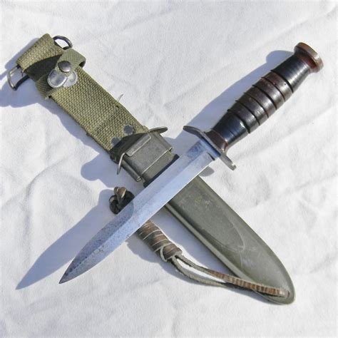 Ww2 Imperial M3 Trench Knife Fighting Knife Orig M8a1 Scabbard