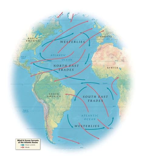 Map 4 Wind And Ocean Currents Of The Atlantic Basins Ocean Current