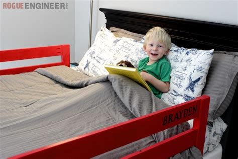 Anyone know of a quick and easy need rail system diy? Toddler Bed Rails · How To Make A Bed · Home + DIY on Cut Out + Keep