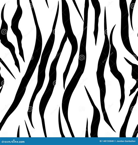Texture Wild Animal Skin Zebra Seamless Pattern Abstract Lines