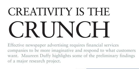 Creativity Is The Crunch The Financial Services Forum