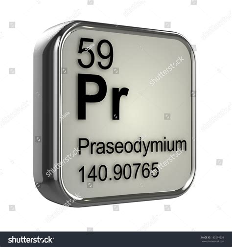 3d Render Praseodymium Element Design Stock Illustration 183214538