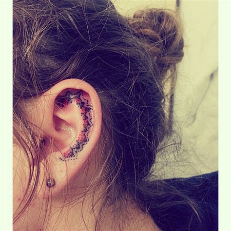 The 25 Best Inner Ear Tattoo Ideas On Pinterest Ear Tattoos Leaf