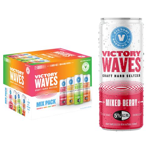 Victory Waves Craft Hard Seltzer Variety 12pk 12oz Cans 50 Abv Alcohol Fast Delivery By App