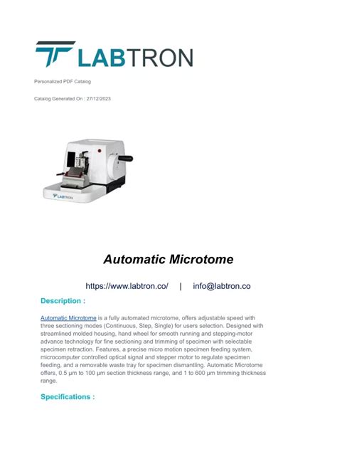 Ppt Automatic Microtome Powerpoint Presentation Free Download Id