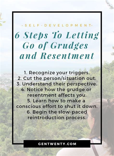 6 steps to letting go of grudges and resentment resentment quotes let go of anger resentments