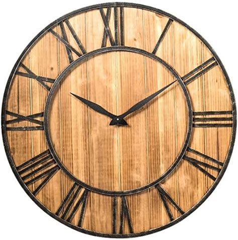 Tangkula 30 Inch Round Wall Clock Wall Clock With Roman Numerals