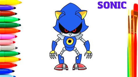 How To Draw Metal Sonic Sonic The Hedgehog Youtube