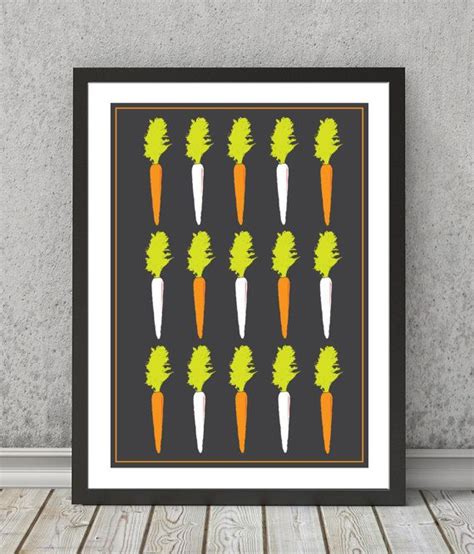 Carrots Print Carrots Poster Carrots Art Kitchen Print Etsy Pop Art