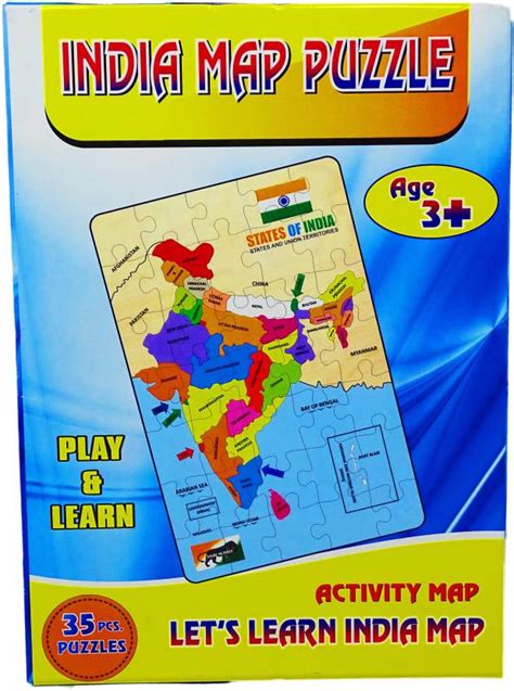 Poksi States Of India Map Puzzle Educational Toy And Learning Aid