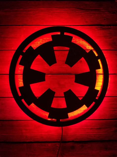 Star Wars Galactic Empire Inspired Logo Led Back Lit Star Etsy Logo