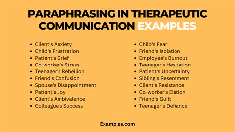 Paraphrasing In Therapeutic Communication 19 Examples Tips