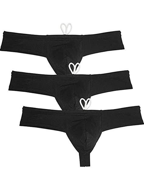 Buy Jaxfstk Mens Brazilian Bikini Swimsuit Thong Drawstring Swimwear