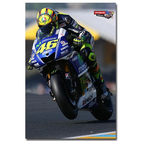 Valentino Rossi Motogp Riders Art Silk Fabric Poster Print 13x20