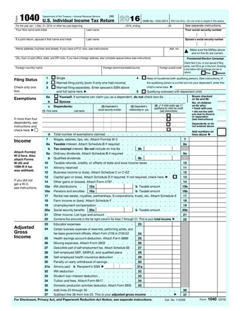 Irs 1040 Form Example How To Fill Out Irs Form 1040 With Pictures