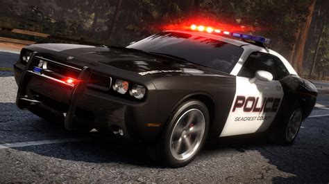 Black And White Dodge Challenger Police Car Hd Wallpaper Wallpaper Flare