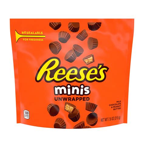 reese s minis milk chocolate peanut butter cups candy bag shop candy at h e b