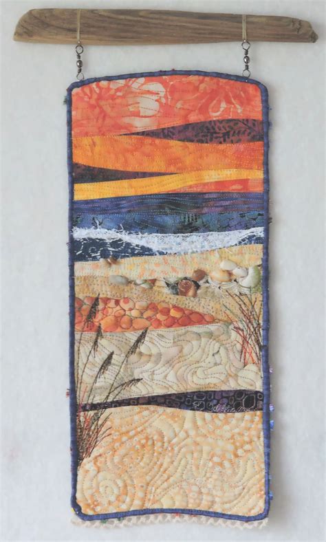 Beach Series 107 Original Art Quilt By Eileen Landscape Art Quilts