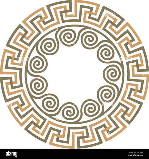 vector traditional vintage round greek ornament meander stock vector image and art alamy