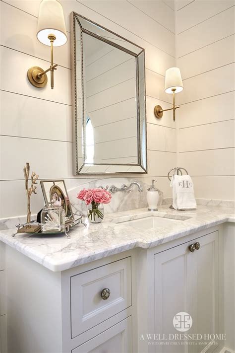 Mirror white antique cabinets & cupboards. Farmhouse Bathrooms - House of Hargrove