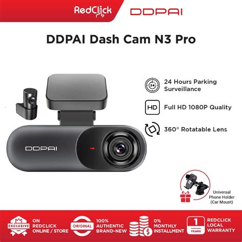 DDPAI Dash Cam Mola N3 Pro Dual 2K Ultra HD Resolution Infrared Night