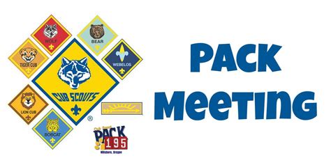 Pack Meetings Cub Scout Pack 195