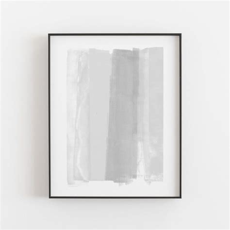Gray Contemporary Minimalist Abstract Print Neutral Modern Etsy